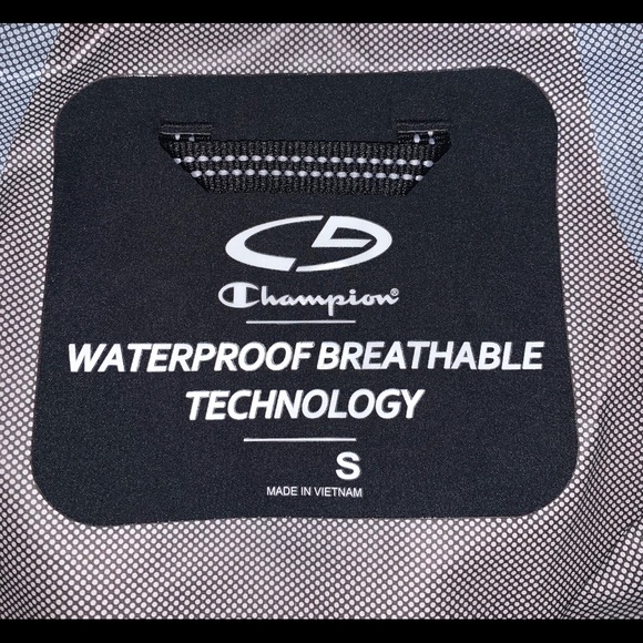 Champions Men’s hooded black rain jacket/coat - Picture 3 of 6